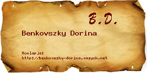 Benkovszky Dorina névjegykártya